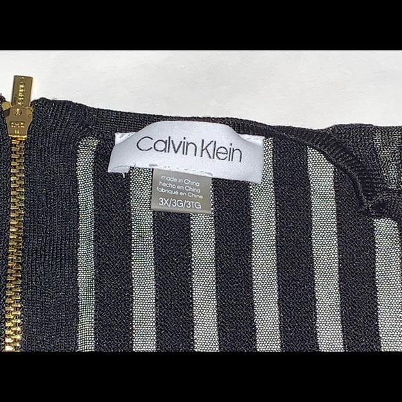 Calvin Klein Illusion Stripe Midi Dress (size 3x) - Picture 5 of 9